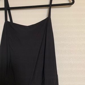 Black apron neck jump suit with pockets!!!